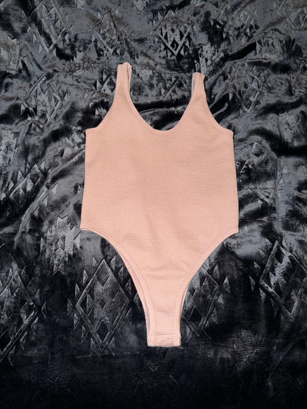 by & by Ribbed One-Piece Bodysuit - Brown